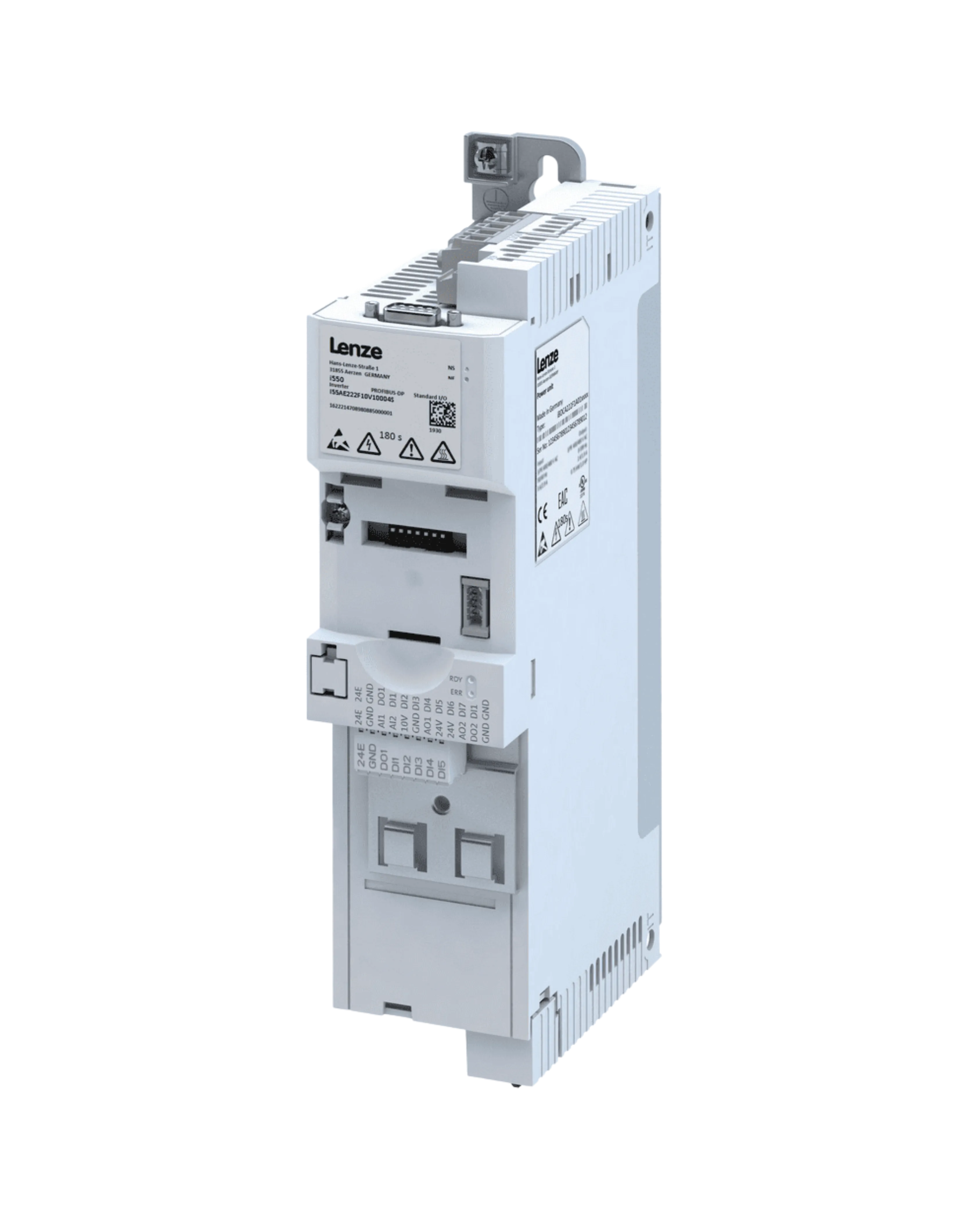 Lenze I55AE222F10V10004S i550 Frequency Inverter, 2.2 kW — Lenze Drives – Motors – Circuits Protection